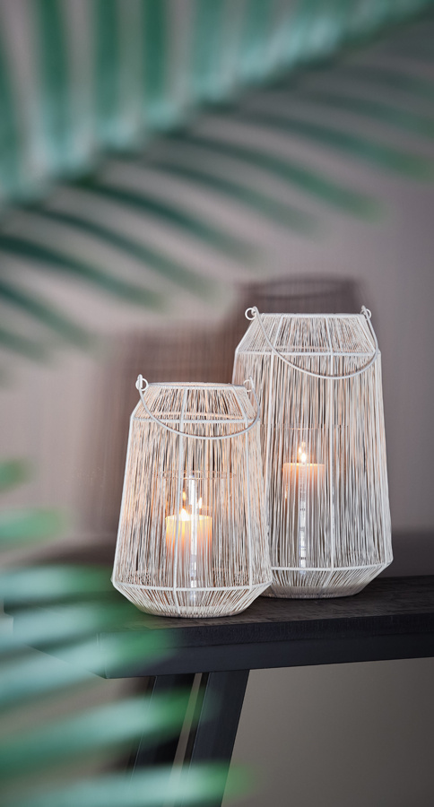 Light & Living - Windlicht ODINA - Ø24x36cm - Wit
