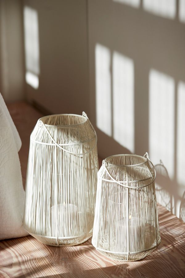 Light & Living - Windlicht ODINA - Ø24x36cm - Wit