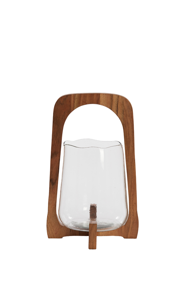 Light & Living - Windlicht ANOSY - Ø21.5x35cm - Bruin