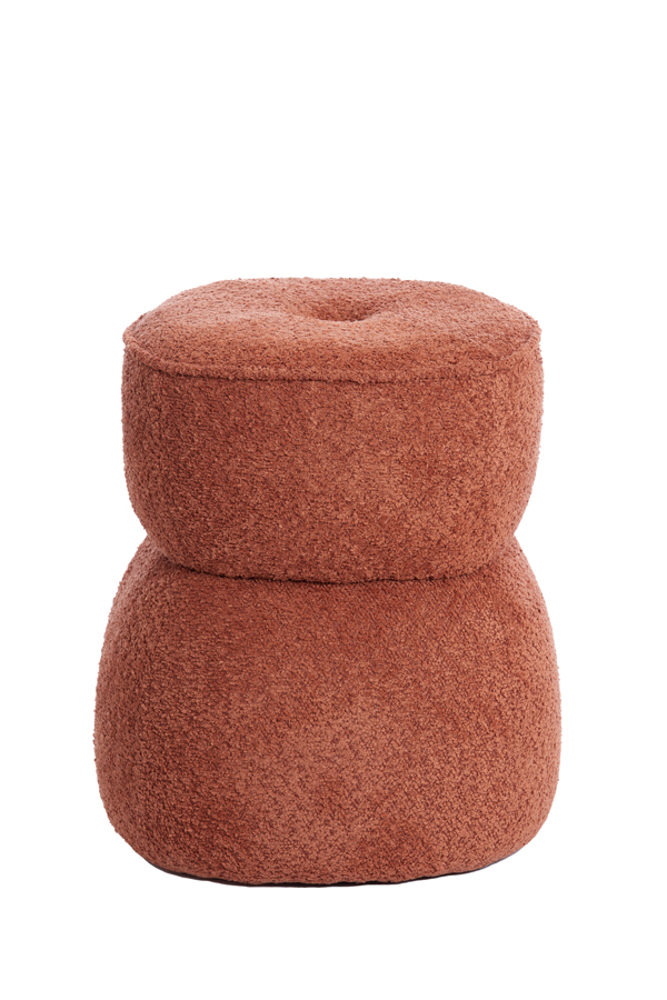 Light & Living - Poef LEYLA - Ø40x46cm - Oranje