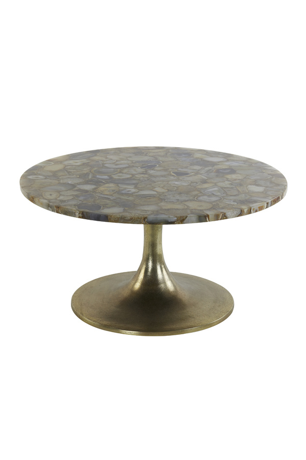 Light & Living - Salontafel RICKERD - Ø76x36cm - Geel