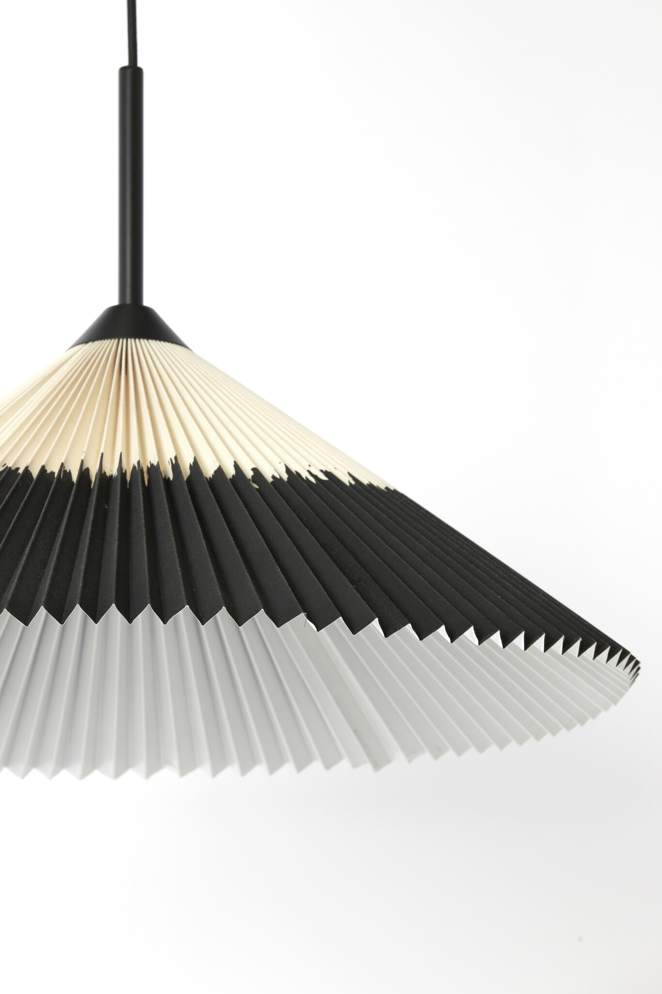 Light & Living - Hanglamp PLEATED - Ø60x23cm - Zwart