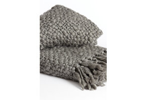 Light & Living - Plaid RISCA - 170x130x0.5cm - Grijs