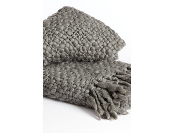 Light & Living - Plaid RISCA - 170x130x0.5cm - Grijs