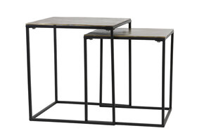 Light & Living - Bijzettafel BANOS - Ø44.5x50.5cm - Brons - Set van 2