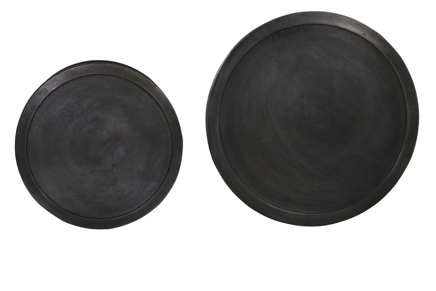 Light & Living - Salontafel TALCA - Ø78x42cm - Zwart - Set van 2