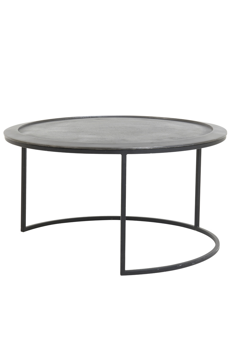 Light & Living - Salontafel TALCA - Ø78x42cm - Zwart - Set van 2
