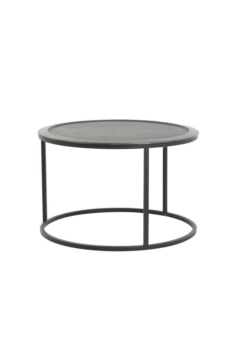 Light & Living - Salontafel TALCA - Ø78x42cm - Zwart - Set van 2
