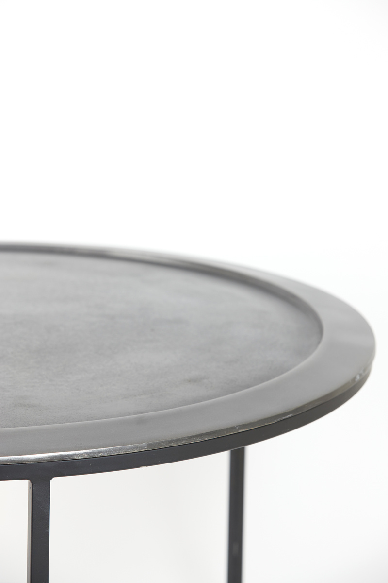 Light & Living - Salontafel TALCA - Ø78x42cm - Zwart - Set van 2