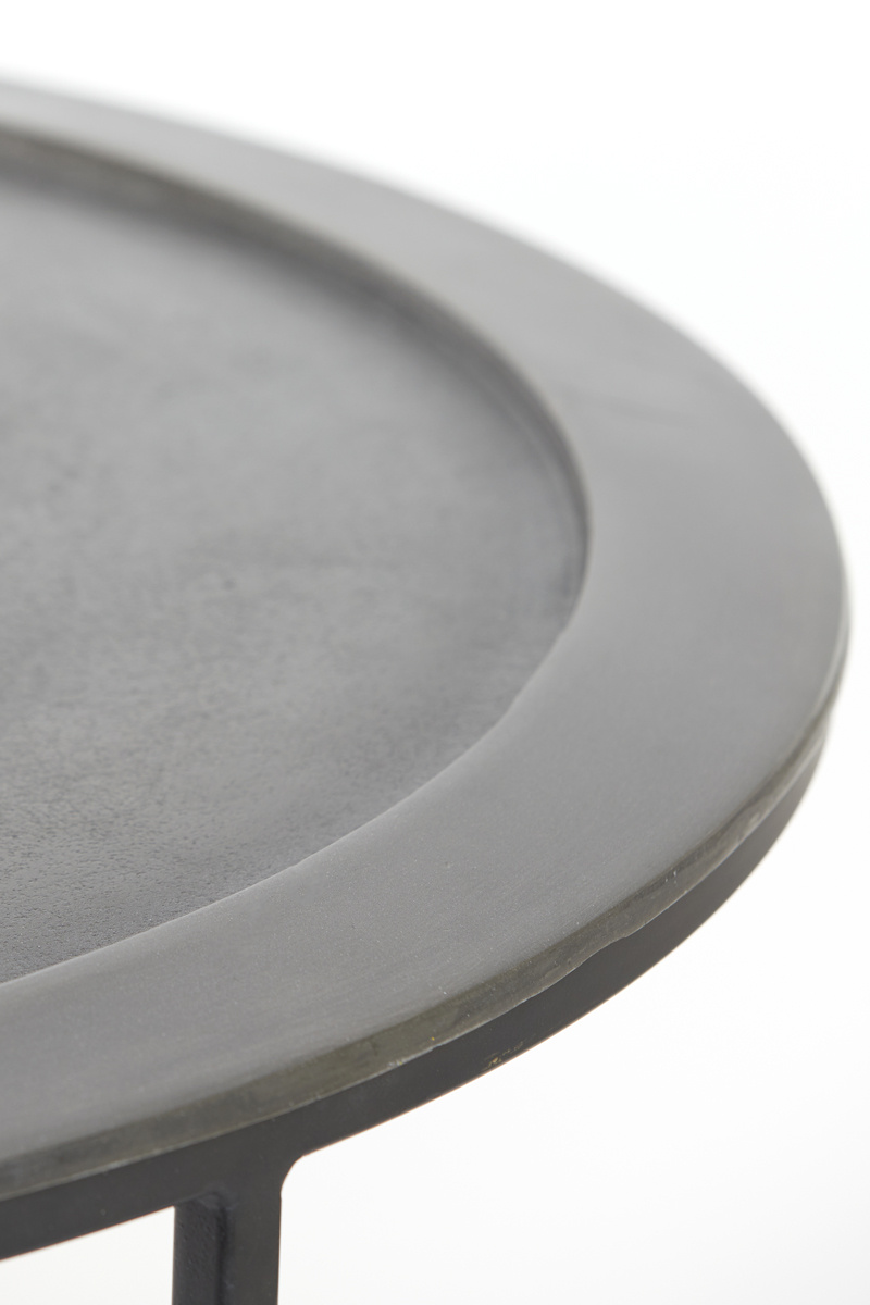 Light & Living - Salontafel TALCA - Ø78x42cm - Zwart - Set van 2