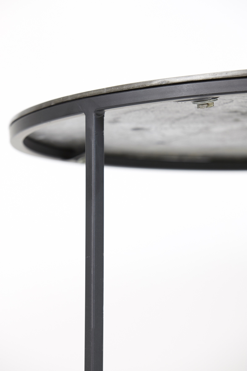 Light & Living - Salontafel TALCA - Ø78x42cm - Zwart - Set van 2