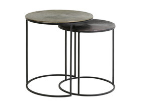 Light & Living - Bijzettafel TALCA - Ø49x52cm - Brons - Set van 2