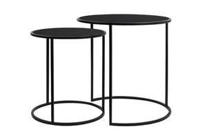 Light & Living - Bijzettafel DUARTE - Ø50x52cm - Zwart - Set van 2