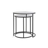 Light & Living - Bijzettafel DUARTE - Ø50x52cm - Zwart - Set van 2