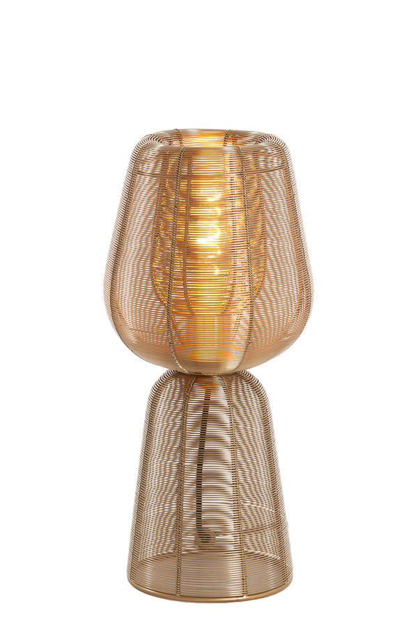 Light & Living - Tafellamp ABOSO - Ø18x42cm - Goud