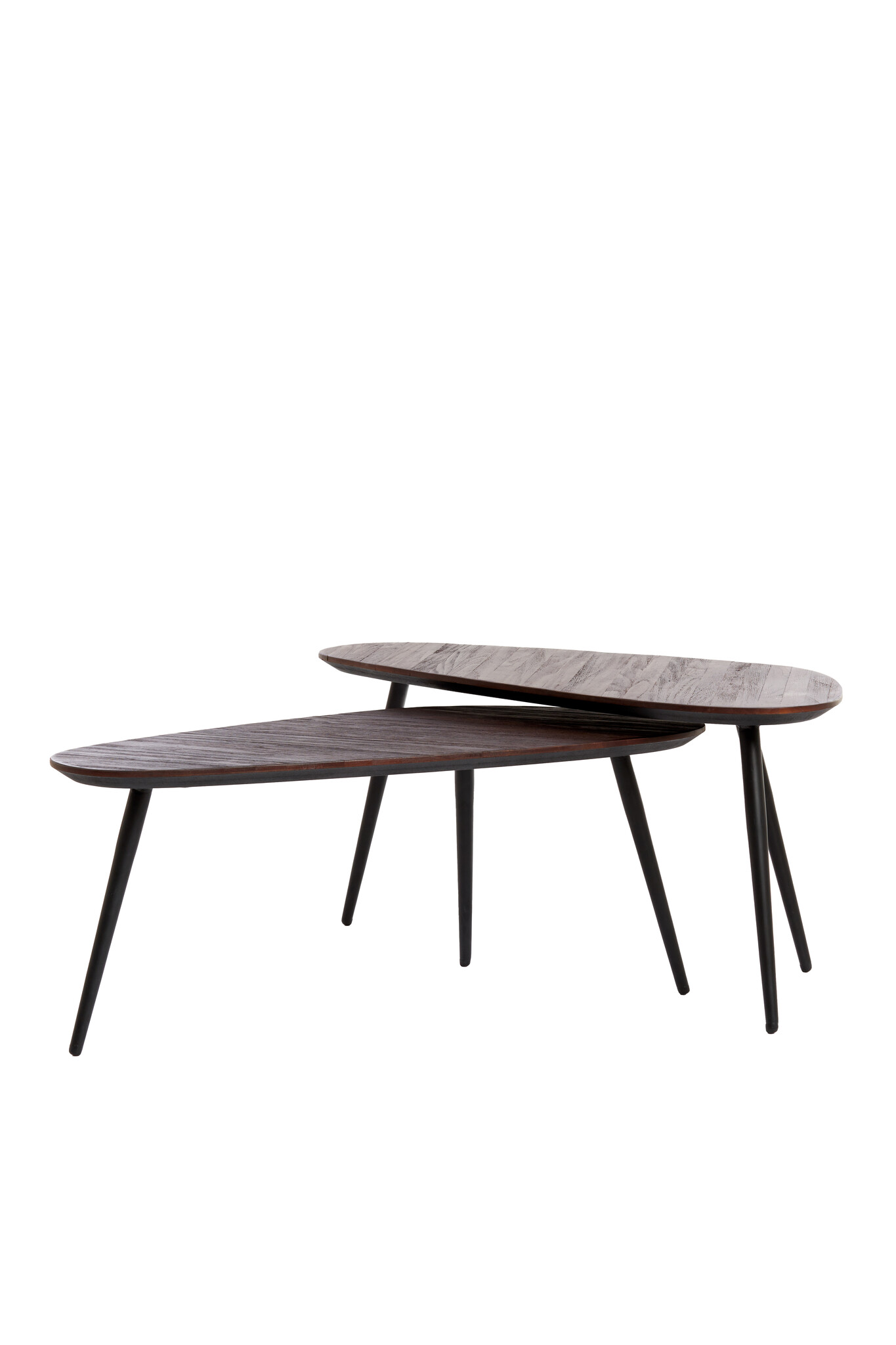 Light & Living - Salontafel VIEJO - 84x39x39cm - Bruin - Set van 2