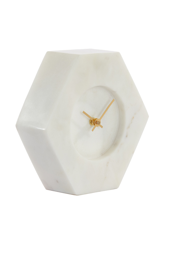 Light & Living - Klok CHERE - 19x6.5x19cm - Wit