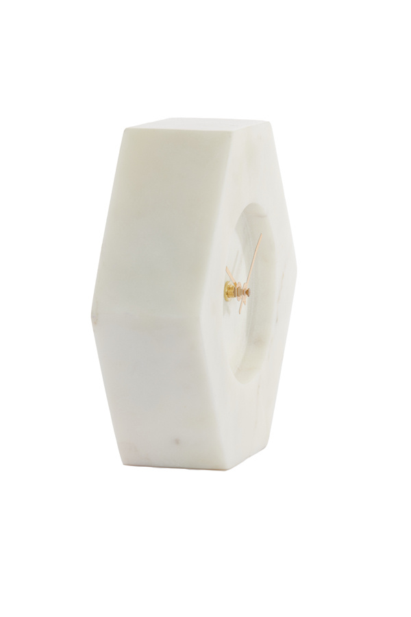 Light & Living - Klok CHERE - 19x6.5x19cm - Wit