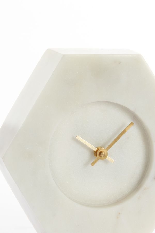 Light & Living - Klok CHERE - 19x6.5x19cm - Wit