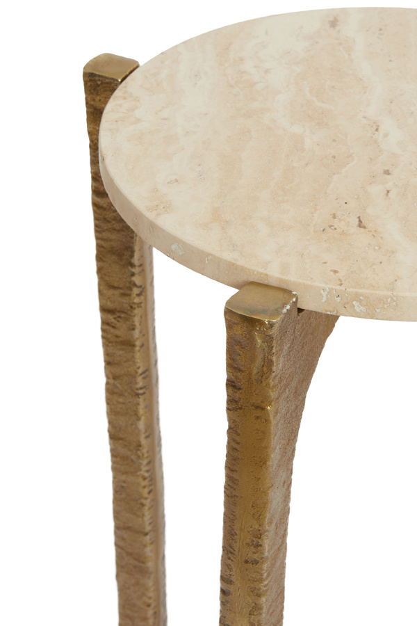 Light & Living - Salontafel KANAE - Ø76x44cm - Bruin - Set van 2