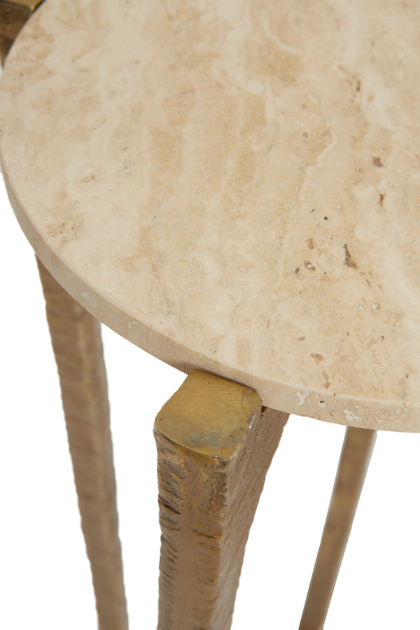 Light & Living - Salontafel KANAE - Ø76x44cm - Bruin - Set van 2