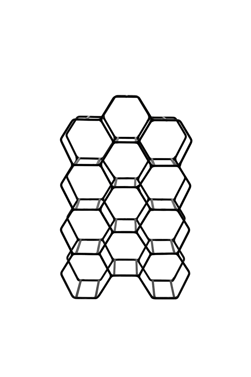 Light & Living - Wijnrek SALBRIS - 30x18x46cm - Zwart
