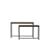Light & Living - Side BRYSON - 120x40x82cm - Bruin - Set van 2