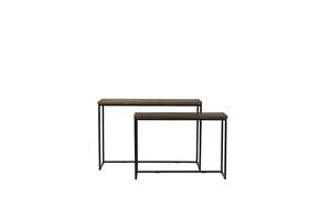 Light & Living - Side BRYSON - 120x40x82cm - Bruin - Set van 2