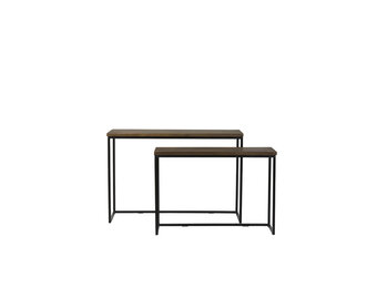 Light & Living - Side BRYSON - 120x40x82cm - Bruin - Set van 2