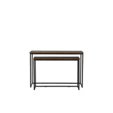 Light & Living - Side BRYSON - 120x40x82cm - Bruin - Set van 2