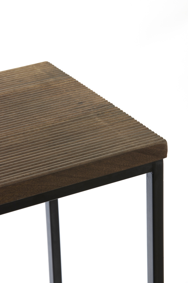 Light & Living - Side BRYSON - 120x40x82cm - Bruin - Set van 2