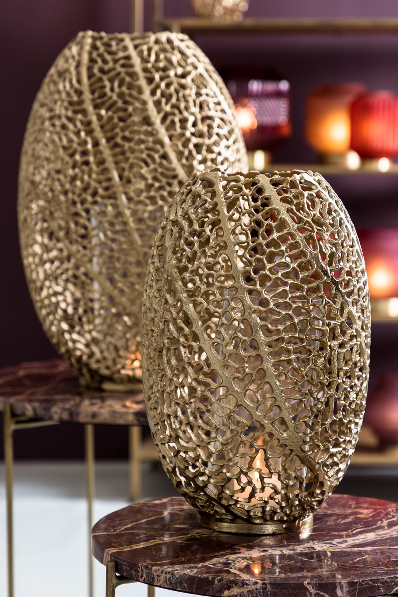 Light & Living - Windlicht SINULA - Ø33x51cm - Goud