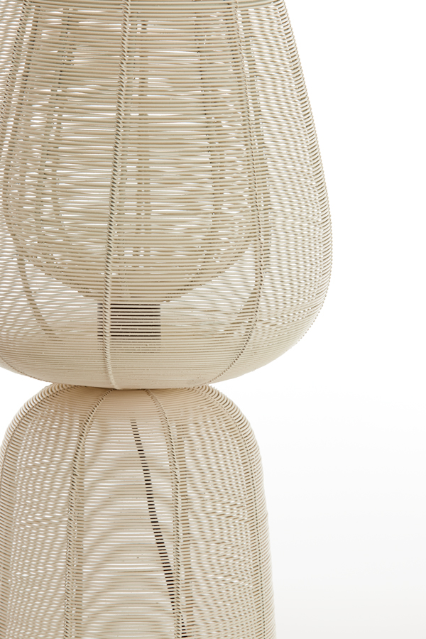 Light & Living - Tafellamp ABOSO - Ø24x54cm - Wit