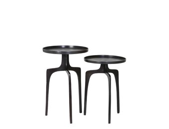 Light & Living - Bijzettafel PANO - Ø41x63cm - Brons - Set van 2