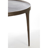 Light & Living - Salontafel TOBIAS - Ø75x44cm - Bruin - Set van 2