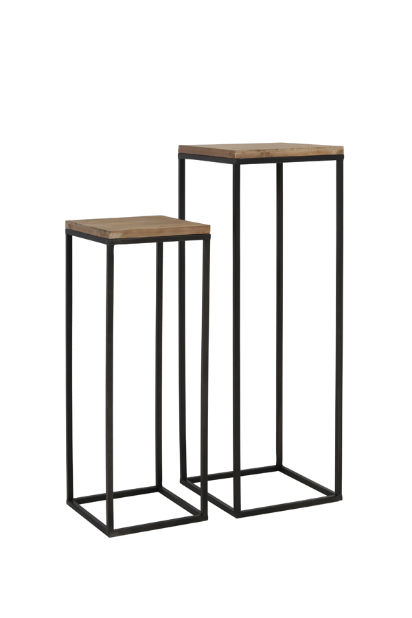 Light & Living - Zuil YARULA - Ø35x102cm - Bruin - Set van 2