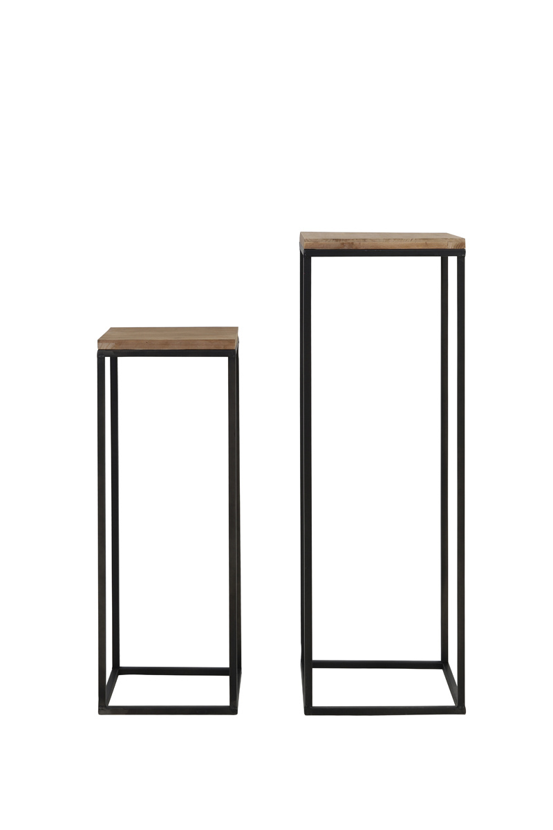 Light & Living - Zuil YARULA - Ø35x102cm - Bruin - Set van 2