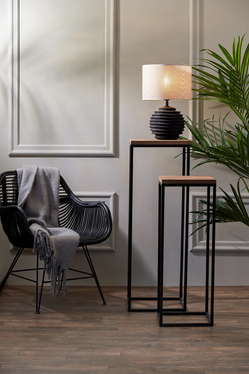 Light & Living - Zuil YARULA - Ø35x102cm - Bruin - Set van 2