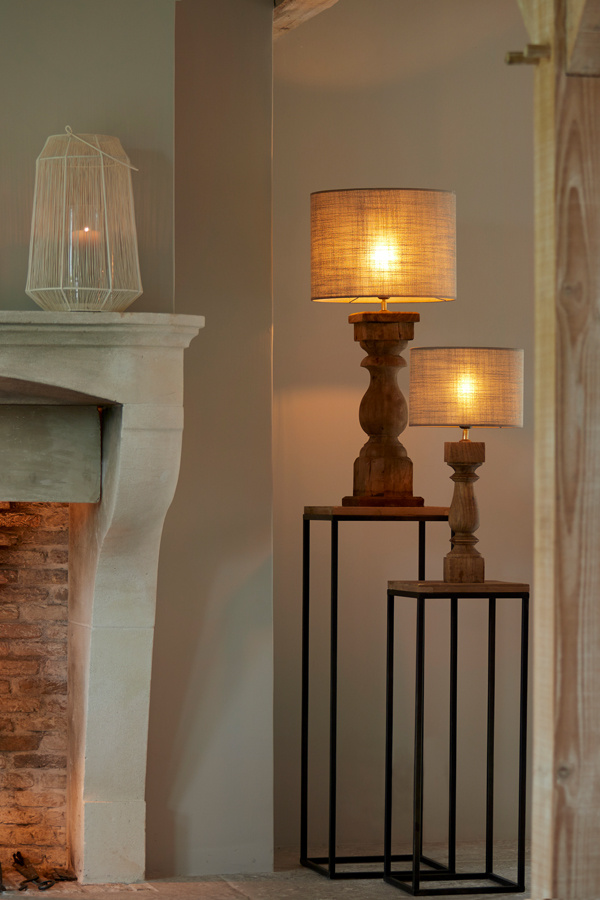 Light & Living - Zuil YARULA - Ø35x102cm - Bruin - Set van 2