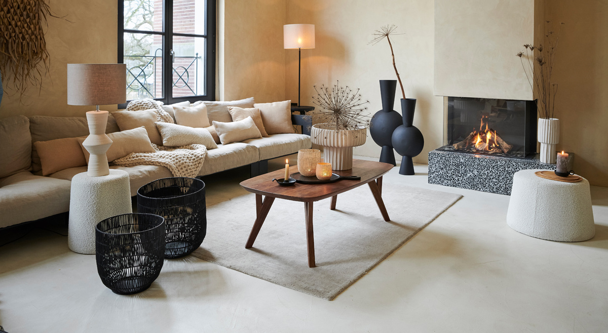 Light & Living - Salontafel QUENZA - 120x65x40cm - Bruin