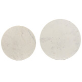 Light & Living - Bijzettafel PERLATO - Ø49x52cm - Wit - Set van 2