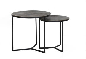 Light & Living - Bijzettafel SOCOS - Ø48.5x46cm - Brons - Set van 2