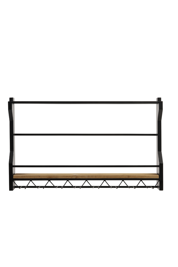 Light & Living - Wijnrek MUSCAN - 80x12x48cm - Zwart