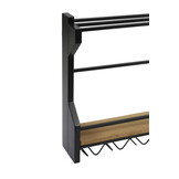 Light & Living - Wijnrek MUSCAN - 80x12x48cm - Zwart