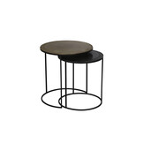 Light & Living - Bijzettafel TALCA - Ø49x52cm - Brons - Set van 2