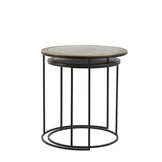 Light & Living - Bijzettafel TALCA - Ø49x52cm - Brons - Set van 2