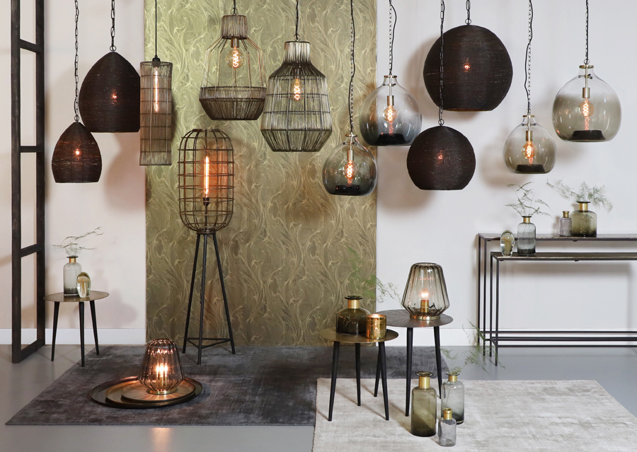 Light & Living - Side HARTSVILLE - 119x25x80.5cm - Brons - Set van 2
