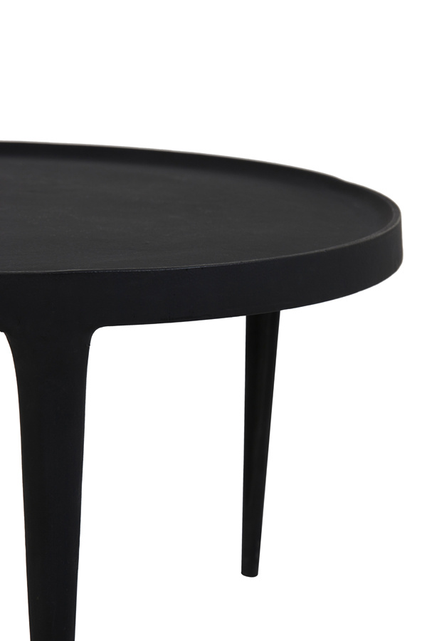 Light & Living - Salontafel TOBIAS - Ø75x44cm - Zwart - Set van 2
