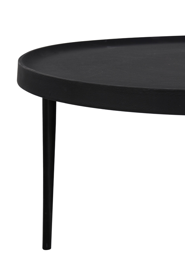 Light & Living - Salontafel TOBIAS - Ø75x44cm - Zwart - Set van 2