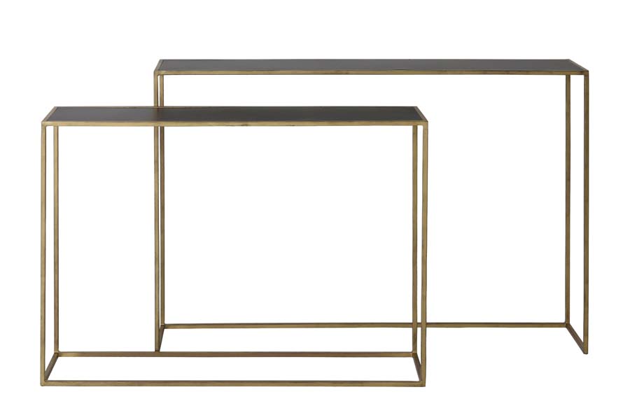 Light & Living - Side BOCA - 120x25x80cm - Goud - Set van 2